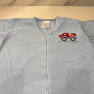 HALO Blue Toddler Sleeper Sack with Red Truck Embroidery